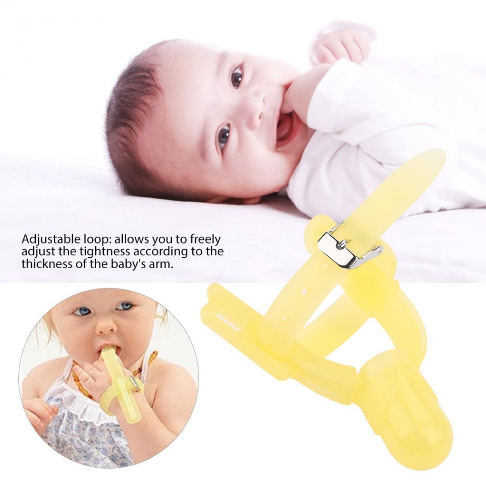 Baby Thumb Sucking Finger Protector Silicone Biting Glove Teether Finger Bite Prevention 2 Colors Baby Feeding Accessories